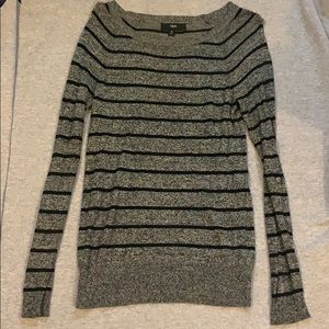 Gray & Black Striped Sweater